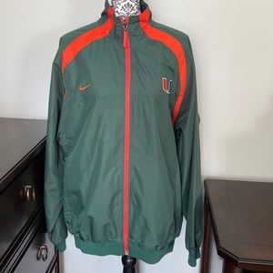 NIKE University of Miami Hurricanes Wind Breaker size Large